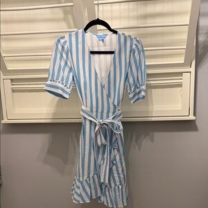 Draper James Light Blue and White Dress